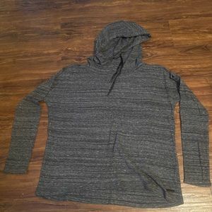 Calvin Klein gray sweatshirt with hood and cold shoulder detail on arms size XL